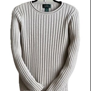 Vintage Y2K Fisherman Cottage Core Lauren Ralph Lauren Cable Knit Sweater Small